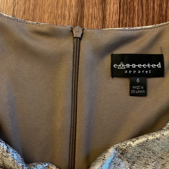 Connect women’s OVERSIZED METALLIC jumpsuit LIQUID stretch gold blk WIDE LEG Sm - Picture 10 of 16